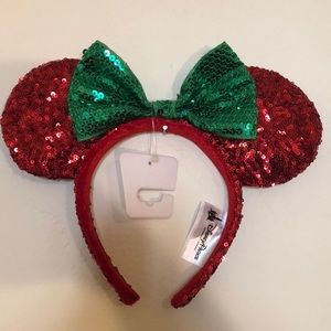 Official Disney Parks Red and Green Minnie ears